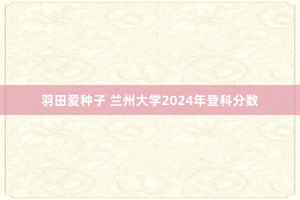 羽田爱种子 兰州大学2024年登科分数