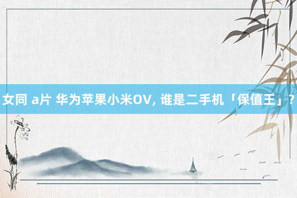 女同 a片 华为苹果小米OV, 谁是二手机「保值王」?